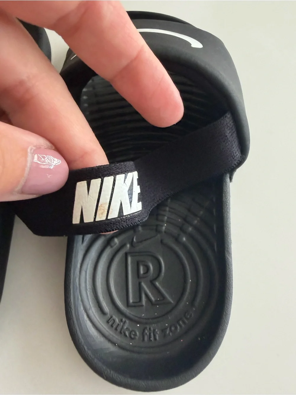 Nike Toddler Black Slide Sandals size 10C